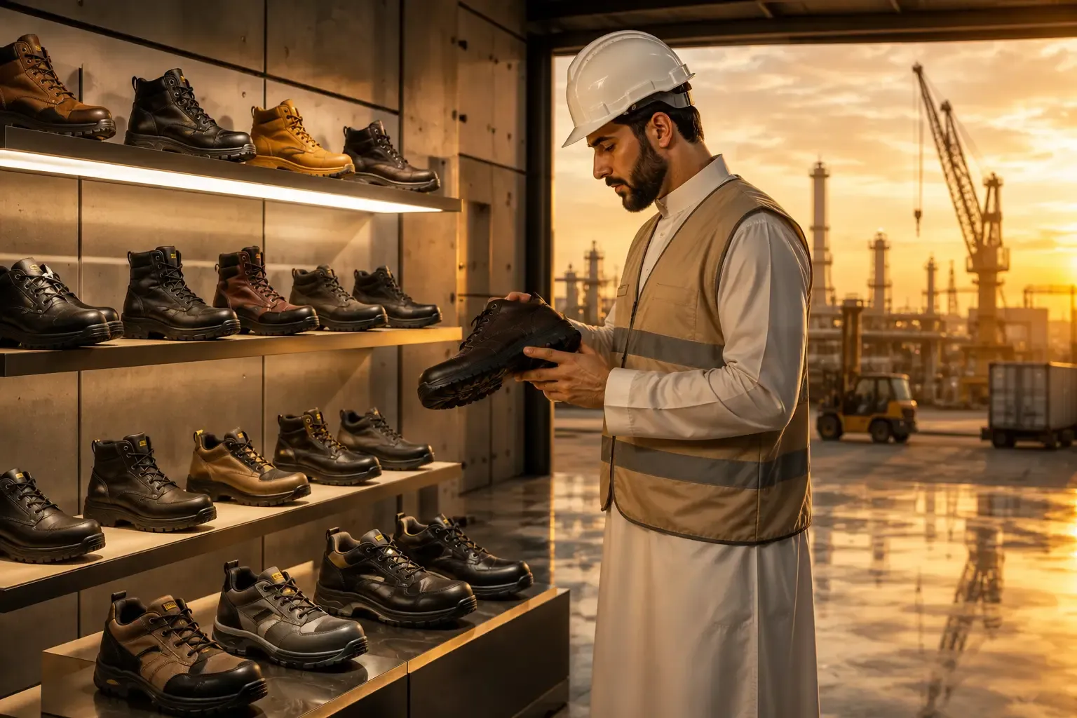 أفضل مورد أحذية سلامة بالجملة في السعودية